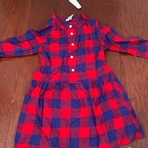 Crewcuts Red and Blue Checkered Kids Dress